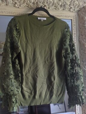 Sioni Olive Green Knit Top